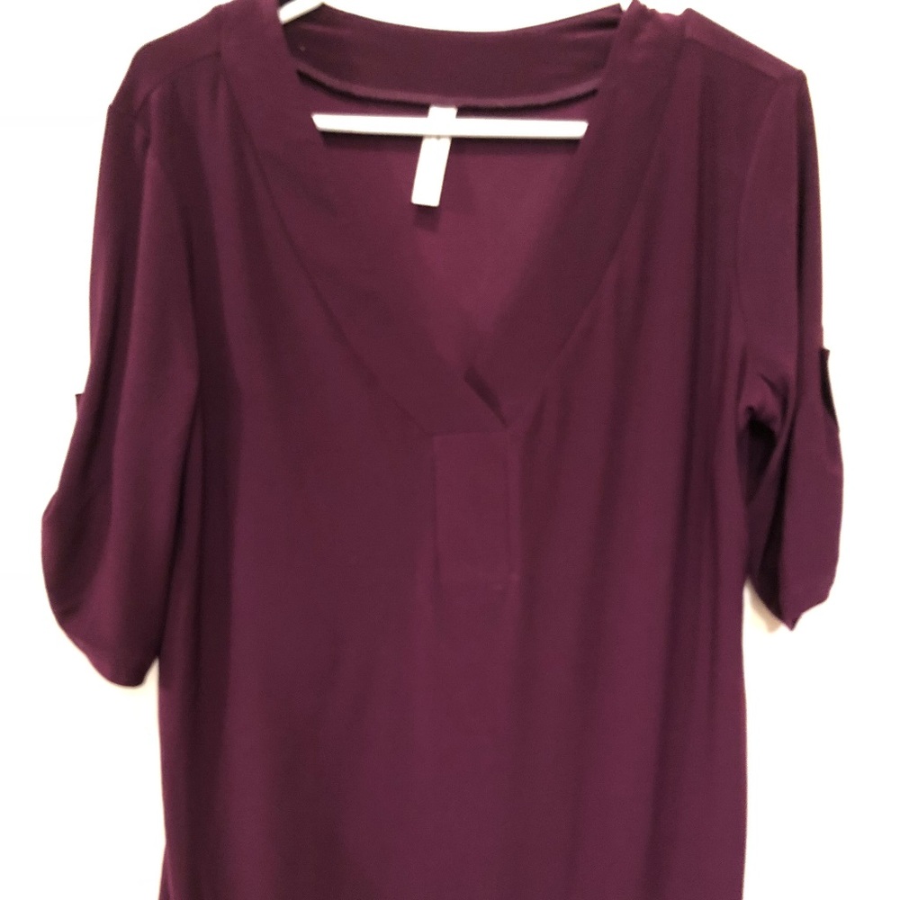 Eggplant v-neck top